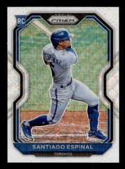 2021 Panini Prizm #72 Santiago Espinal White Wave Prizm Toronto Blue Jays